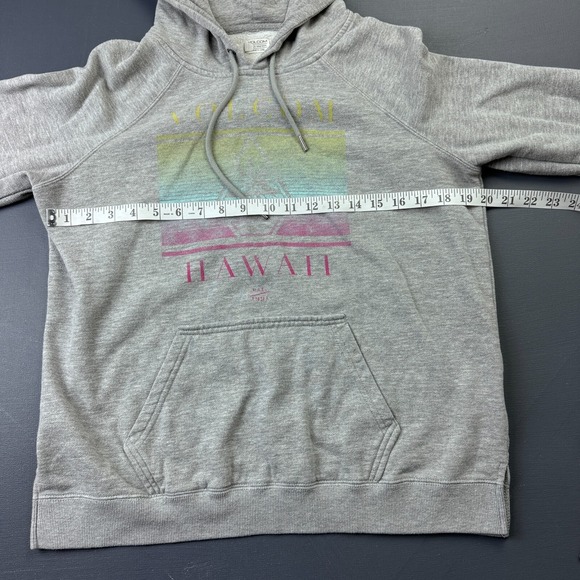 Volcom Hoodie Boys Medium Gray Pullover Hawaii Graphic Sweatshirt Soft Casual - Picture 8 of 11